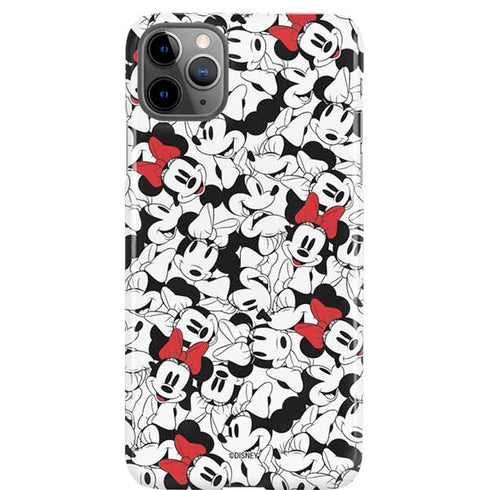 Disney Minnie Mouse Red Color Pop Face Pattern iPhone Cases