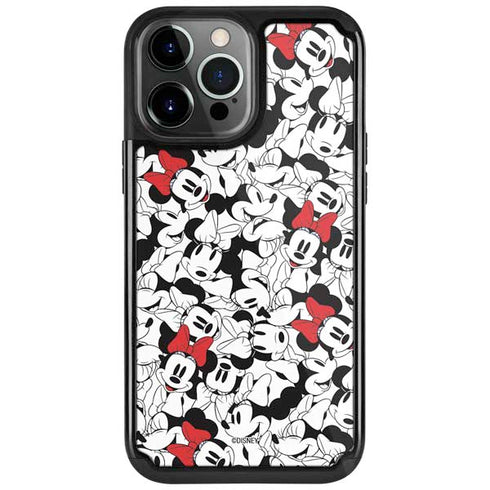 Disney Minnie Mouse Red Color Pop Face Pattern iPhone Cases