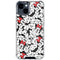 Disney Minnie Mouse Red Color Pop Face Pattern iPhone 15 Clear Case