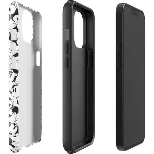 Disney Minnie Mouse Red Color Pop Face Pattern iPhone 15 Impact Case
