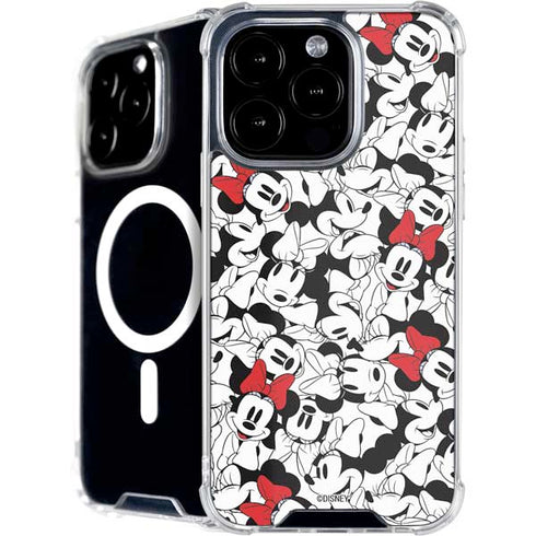 Disney Minnie Mouse Red Color Pop Face Pattern iPhone 16 Pro MagSafe Case