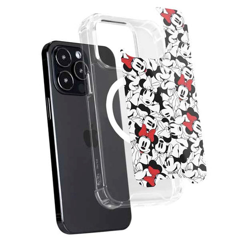 Disney Minnie Mouse Red Color Pop Face Pattern iPhone 16 Pro MagSafe Case