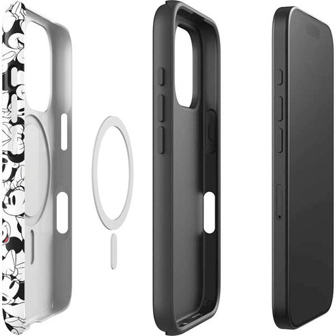 Disney Minnie Mouse Red Color Pop Face Pattern iPhone 16 Pro Magsafe Impact Case