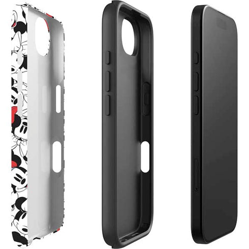 Disney Minnie Mouse Red Color Pop Face Pattern iPhone 16e Impact Case