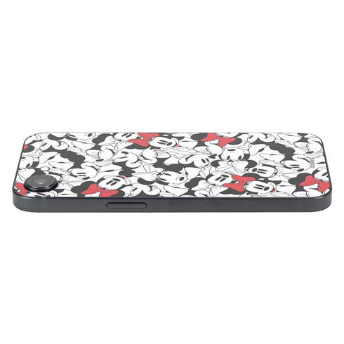 Disney Minnie Mouse Red Color Pop Face Pattern iPhone 16e Skin
