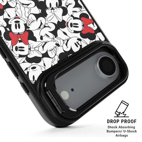Disney Minnie Mouse Red Color Pop Face Pattern iPhone 17 Air Kickstand Case