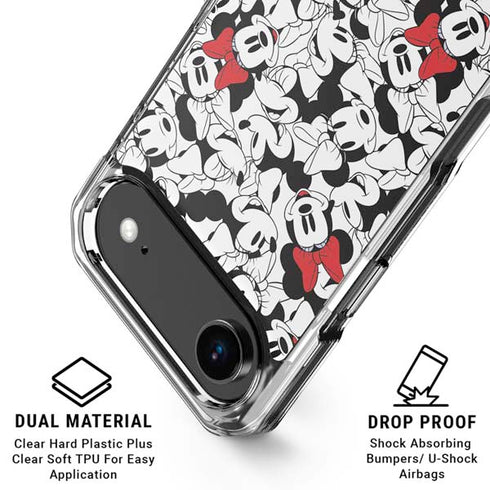 Disney Minnie Mouse Red Color Pop Face Pattern iPhone 17 Air MagSafe Case