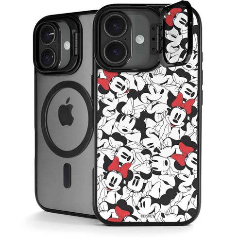 Disney Minnie Mouse Red Color Pop Face Pattern iPhone 17 Kickstand Case