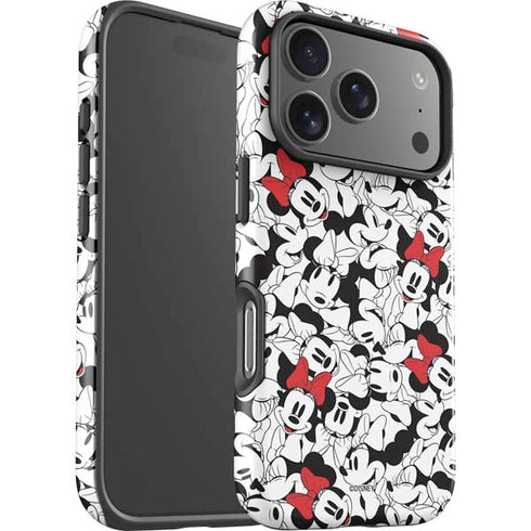 Disney Minnie Mouse Red Color Pop Face Pattern iPhone 17 Pro Impact Case