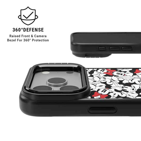 Disney Minnie Mouse Red Color Pop Face Pattern iPhone 17 Pro Kickstand Case