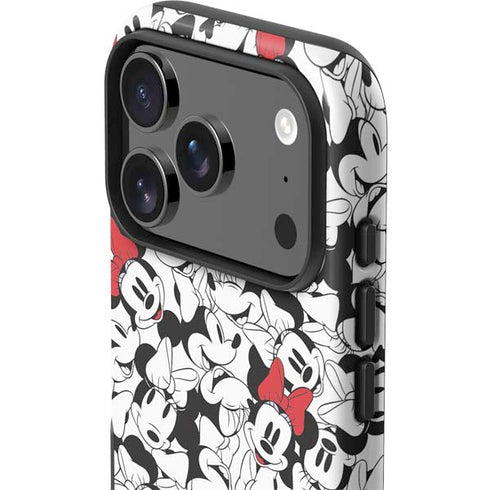 Disney Minnie Mouse Red Color Pop Face Pattern iPhone 17 Pro Max Impact Case
