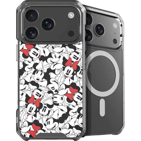 Disney Minnie Mouse Red Color Pop Face Pattern iPhone 17 Pro Max MagSafe Case