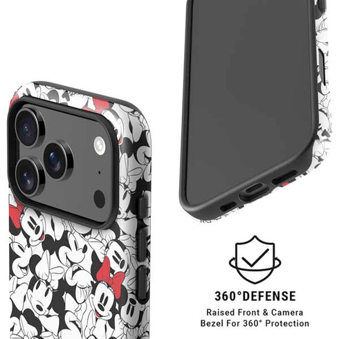 Disney Minnie Mouse Red Color Pop Face Pattern iPhone 17 Pro Max Magsafe Impact Case