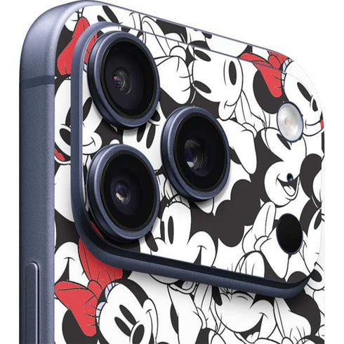 Disney Minnie Mouse Red Color Pop Face Pattern iPhone 17 Pro Max Skin