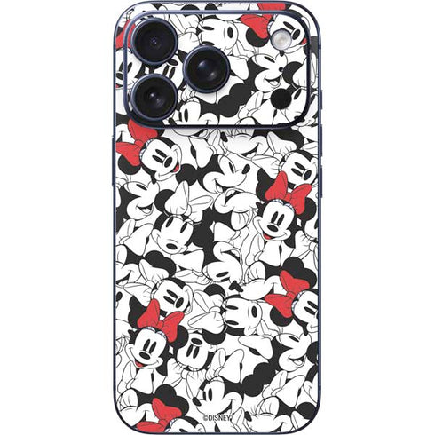 Disney Minnie Mouse Red Color Pop Face Pattern iPhone 17 Pro Skin