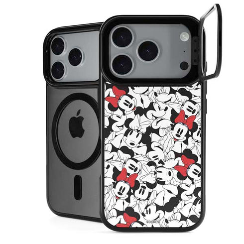 Disney Minnie Mouse Red Color Pop Face Pattern iPhone 18 Pro Kickstand Case