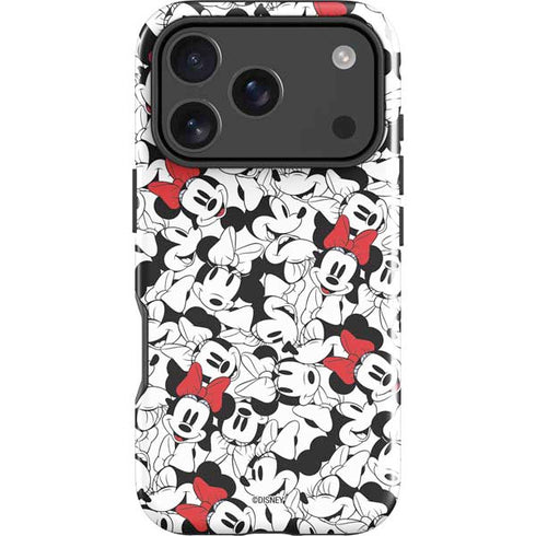 Disney Minnie Mouse Red Color Pop Face Pattern iPhone 18 Pro Max Impact Case