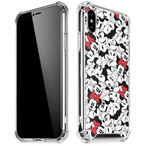 Disney Minnie Mouse Red Color Pop Face Pattern iPhone X/XS Clear Case