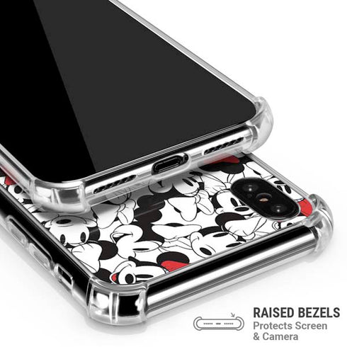 Disney Minnie Mouse Red Color Pop Face Pattern iPhone X/XS Clear Case