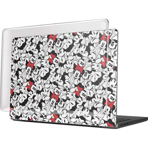 Disney Minnie Mouse Red Color Pop Face Pattern MacBook Pro 14in (2021-24) Case plus Skin
