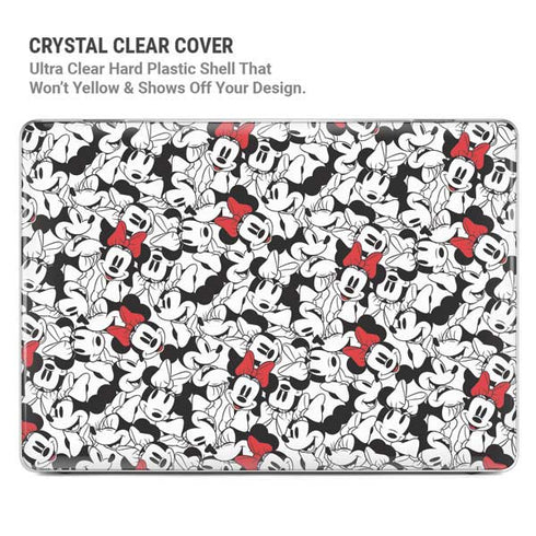 Disney Minnie Mouse Red Color Pop Face Pattern MacBook Pro 14in (2021-24) Case plus Skin