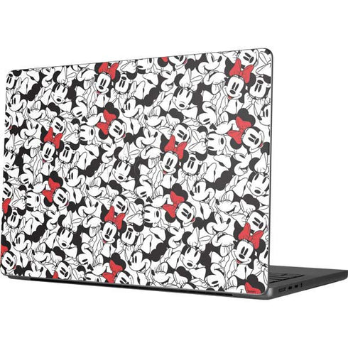 Disney Minnie Mouse Red Color Pop Face Pattern Apple MacBook Pro 14-inch Skin