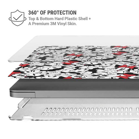 Disney Minnie Mouse Red Color Pop Face Pattern MacBook Cases