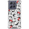 Disney Minnie Mouse Red Color Pop Face Pattern Moto G 5G (2025) Clear Case