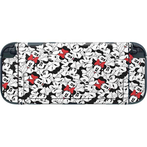 Disney Minnie Mouse Red Color Pop Face Pattern Nintendo Switch 2 (2025) with Joy-Con Skin