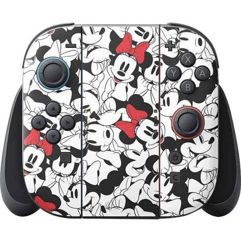Disney Minnie Mouse Red Color Pop Face Pattern Nintendo Switch 2 (2025) Joy-Con Controller Skin