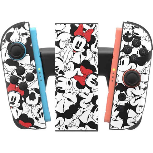 Disney Minnie Mouse Red Color Pop Face Pattern Nintendo Switch 2 (2025) Joy-Con Controller Skin