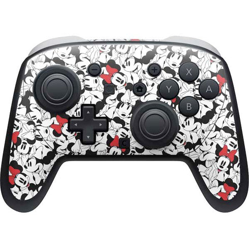 Disney Minnie Mouse Red Color Pop Face Pattern Nintendo Skins