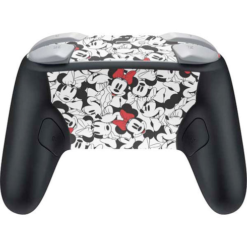 Disney Minnie Mouse Red Color Pop Face Pattern Nintendo Switch 2 (2025) Pro Controller Skin