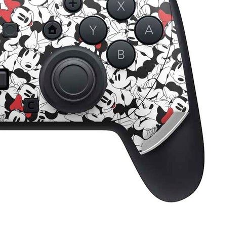 Disney Minnie Mouse Red Color Pop Face Pattern Nintendo Switch 2 (2025) Pro Controller Skin