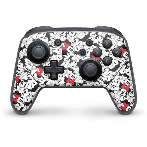 Disney Minnie Mouse Red Color Pop Face Pattern Nintendo Skins