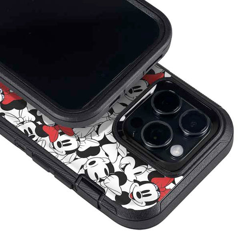 Disney Minnie Mouse Red Color Pop Face Pattern Otterbox Defender iPhone Skin