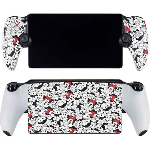 Disney Minnie Mouse Red Color Pop Face Pattern PlayStation PS5 Skins