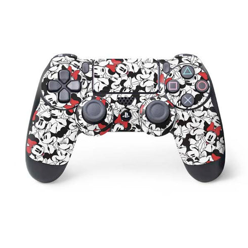 Disney Minnie Mouse Red Color Pop Face Pattern PlayStation PS4 Skins