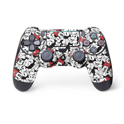 Disney Minnie Mouse Red Color Pop Face Pattern PlayStation PS4 Skins