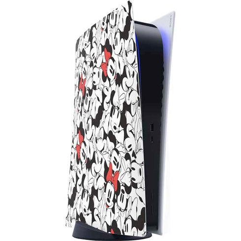 Disney Minnie Mouse Red Color Pop Face Pattern PlayStation PS5 Skins