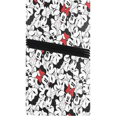 Disney Minnie Mouse Red Color Pop Face Pattern PS5 Pro Console Skin