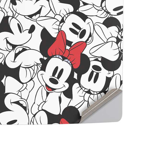 Disney Minnie Mouse Red Color Pop Face Pattern PS5 Pro Disk Console Skin