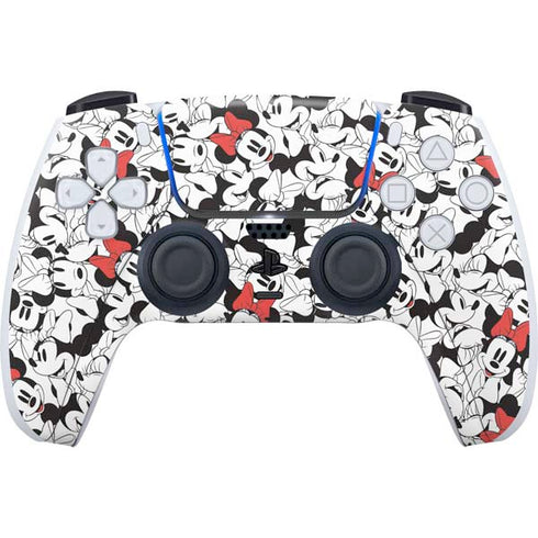 Disney Minnie Mouse Red Color Pop Face Pattern PlayStation PS5 Skins