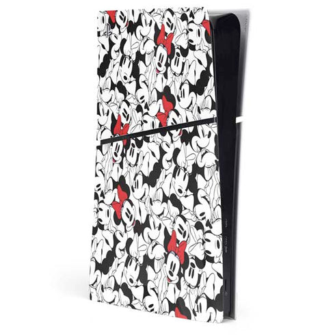 Disney Minnie Mouse Red Color Pop Face Pattern PlayStation PS5 Skins