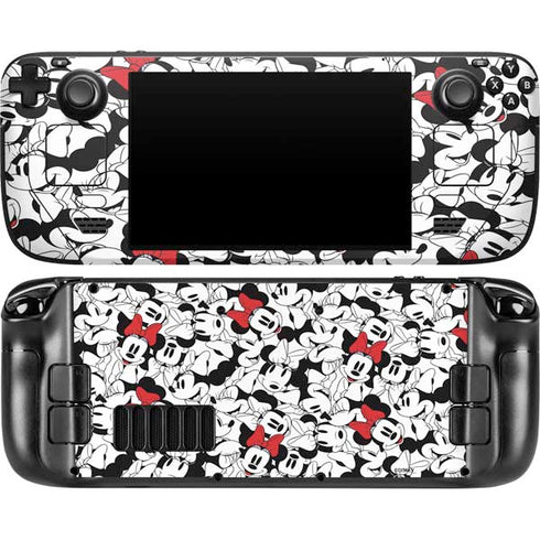 Disney Minnie Mouse Red Color Pop Face Pattern Steam Deck Handheld Gaming Computer OLED Skin