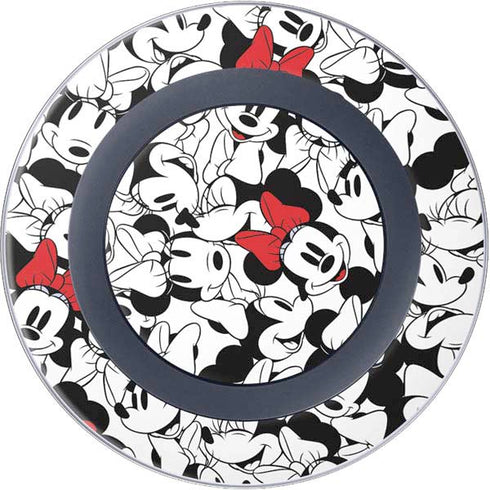 Disney Minnie Mouse Red Color Pop Face Pattern Wireless Charger Skin