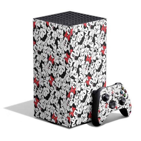 Disney Minnie Mouse Red Color Pop Face Pattern XBox Series X Digital Edition Bundle Skin