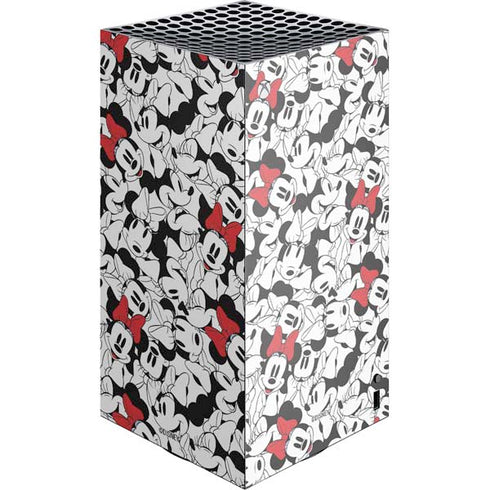 Disney Minnie Mouse Red Color Pop Face Pattern Xbox Series X Skins