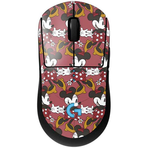 Disney Minnie Mouse Dancing Pattern G Pro Wireless Gaming Mouse Skin