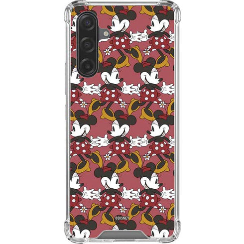 Disney Minnie Mouse Dancing Pattern Galaxy A17 Clear Case